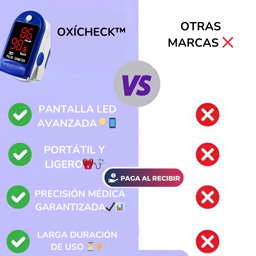 OXÍCHECK™ | OXÍMETRO Y MEDIDOR LASER